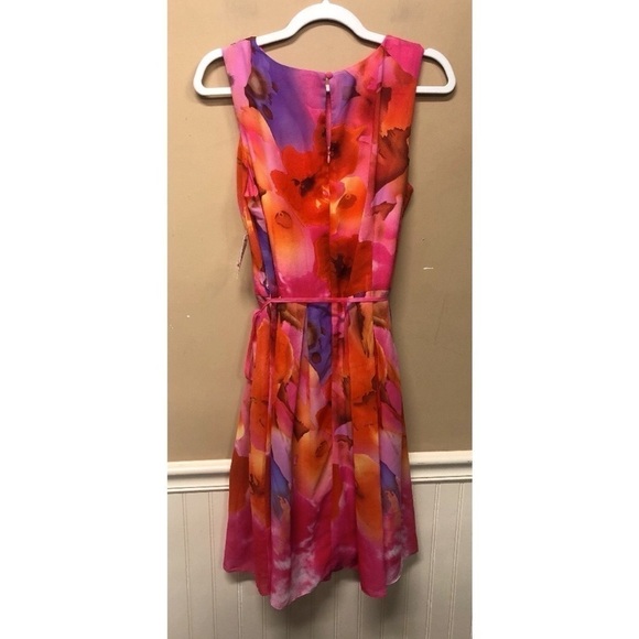 Sandra Darren Pink Watercolor Dress SIze 12 NWT - Picture 2 of 5